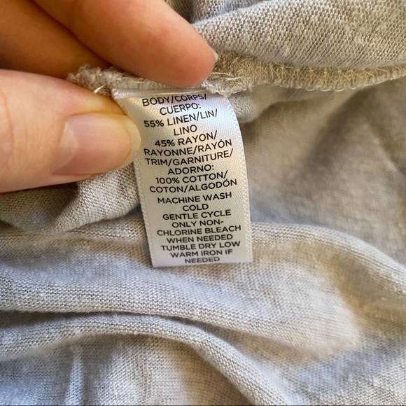 LOFT gray peplum dot lace top - Picture 6 of 6